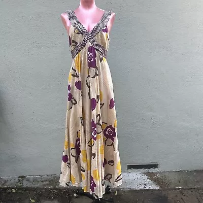 Anthropologie Moulinette Soeurs Botanical Crossway Maxi Floral Dress Women 6 • $19.99