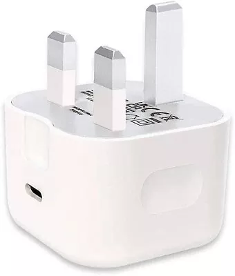 IPhone 20W Fast Charging UK Plug Type-C For IPhone 14 13 12 11 X 8 7 6 5 SE IPad • £10.25