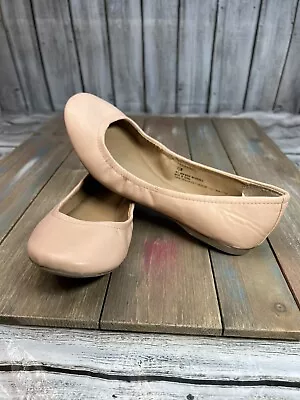 Mossimo Supply Shoes Womens 7.5 W Target Ballet Flats Slip On Peach Faux Leather • $14