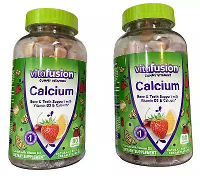 Vitafusion CALCIUM Gummy Vitamins W/ Vitamin D3 80ct X 2 = 160ct • $17.59