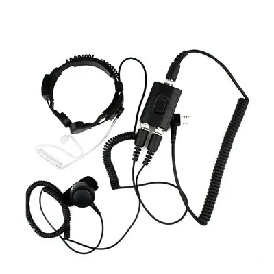 FBI Tactical Military Throat MIC Headset For Baofeng UV-5R For Kenwood KG-UVD1  • $55