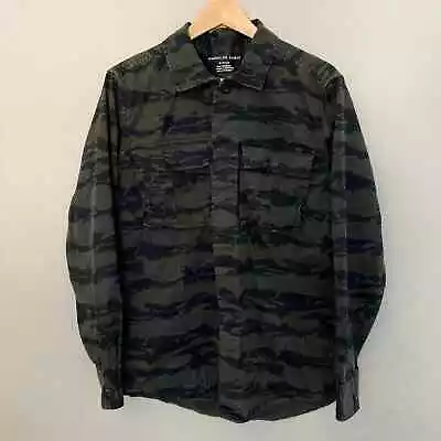 American Eagle Camo Button Up Shirt Shacket Military Green Black Small • $16