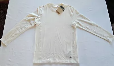 New TNF Mens Medium M Gardenia White Terry Crew Sweatshirt Long Sleeve Pullover • $19.99