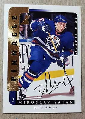 1996-97 Pinnacle BAP Miroslav Satan Auto Edmonton Oilers Autograph • $8.96