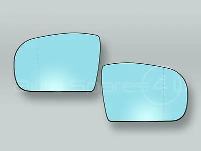 Blue Heated Door Mirror Glass And Backing PAIR Fits 2000-2002 MB E-class W210 • $58.90