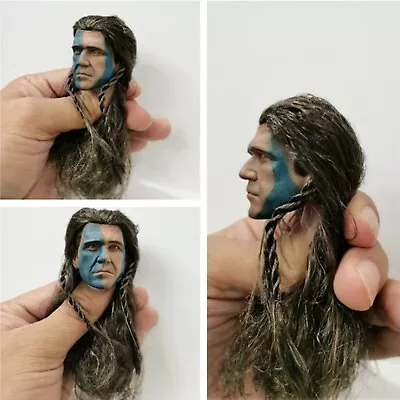 1/6 William Wallace Camo. Face Mel Gibson Head Sculpt Fit 12'' Action Figure • $22.99