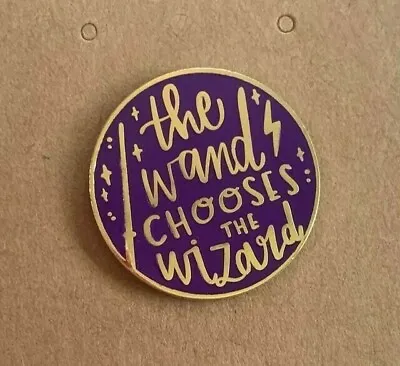 $2.99 • Buy Brand New Harry Potter Inspired Enamel Pin The Wand Chooses The Wizard