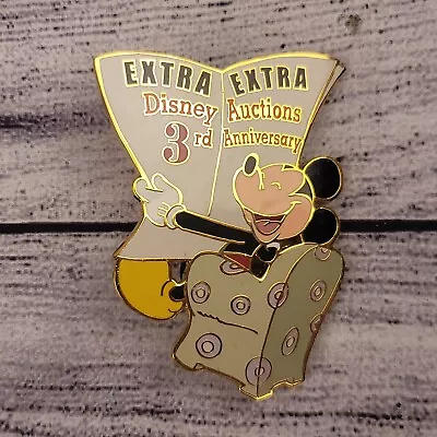 Disney Auctions Mickey Mouse 3rd Anniversary News LE 100 Pin • $39.96