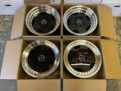 X4 17  STAGGERED AMG WHEELS MERCEDES MONOBLOCK DEEP DISH EURO OZ SCHMIDT 5x112 • $809.32