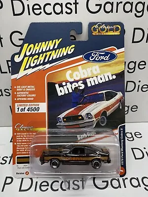 JOHNNY LIGHTNING 1978 Ford Mustang Cobra II Black Gold 1:64 Diecast NEW Classic • $12.99