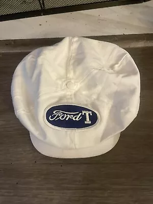 Vintage Rare 1950’s Ford Model T Embroidered Patch White Snap Oval Panel USA Hat • $40