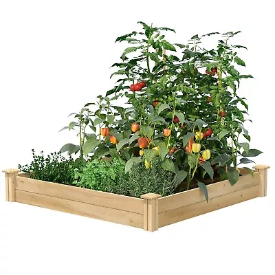 4 Ft X 4 Ft Cedar Wood Raised Garden Bed - Made In USA • $160.22