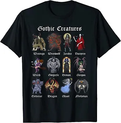 NEW LIMITED Gothic Mythical Creatures Cryptid Monsters Cryptozoology Tee T-Shirt • $22.55