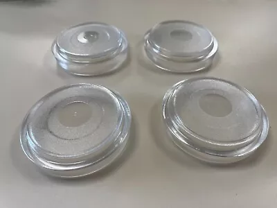 £2.99 • Buy 4x  Clear Styrene Rigid CASTOR CUPS Carpet/Floor Chair Furniture Protectors