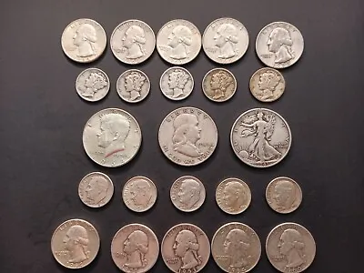 💥 Junk 90% Silver Coins 💥 Mix Includes 3 Halves $5.50 Face Value 💥Ships FREE! • $159