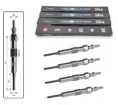 £20.90 • Buy 4X GLOW PLUGS FOR NISSAN QASHQAI JUKE NOTE CUBE NV200 1.5 DCi 2010 ON 1106500Q0S