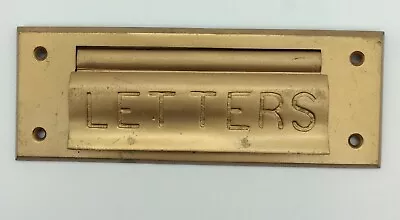 Brass Mail Box Letter Slot Door Plate 7 3/4” Long Front Door 2.75” Wide • $29