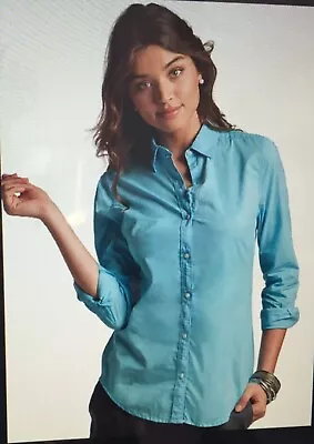 $23.96 • Buy Island Company Women's Saltwater Shirt- Color: Poseidon Sz-XS RETAILS $115.00