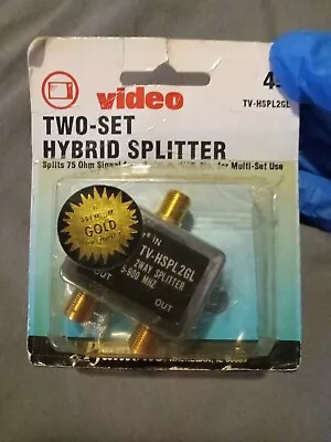 Vntg NOS Hard To Locate Video Two-set Hybrid Splitter A Premium Gold Product. • $21