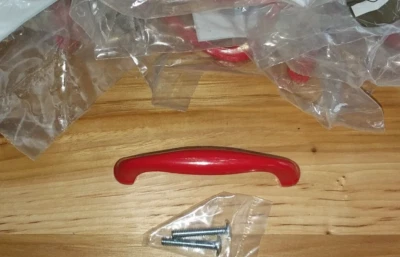 $18.99 • Buy 20 Belwith Hardware Door Cabinet Pulls Handles Metal RED Crafts New Old Stock