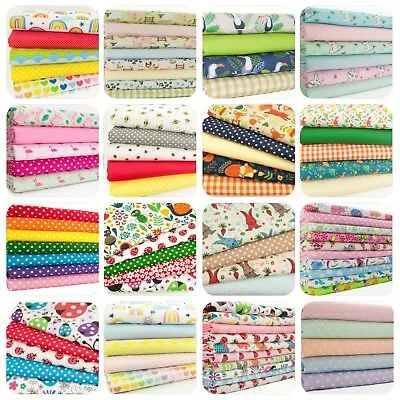 Fat Quarter Fabric Bundles KIDS CHILDRENS NURSERY BOY GIRL Polycotton Material • £9.74