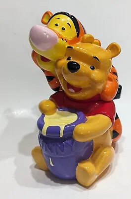 Adorable Disney Winnie The Pooh With Tigger 10” Ceramic Cookie Jar W/Honey Pot • $49.99