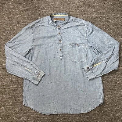 $24.87 • Buy Vintage Territory Ahead Shirt Men 2XL XXL Denim Chambray Popover Western Outdoor