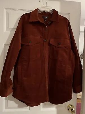 Madewell Corduroy Twill Oversized Shirt Jacket Mahogany  L (will Fit XL) • $38