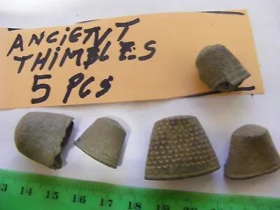 Lot Of 5  ANCIENT   Metal Thimblesmetal Detector Finds In Britain • $32.62