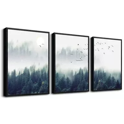 3 Piece Black Framed Wall Art For Living Room Wall Decorations For Bedroom Ca... • $55.30