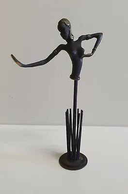 🔶️paris Art Cast Bronze Napkin Holder Like Hagenauer Deco Josephine Baker  • £155.09