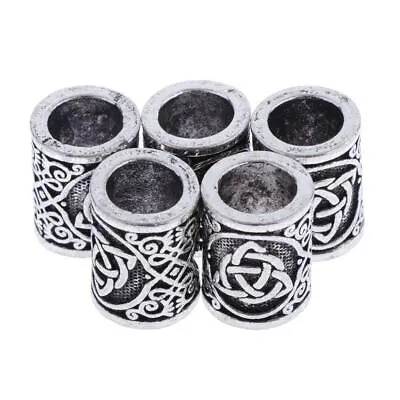 5pcs Beard Beads Metal Hair Beads Knot Dreadlock Hair Accessory • $7.96