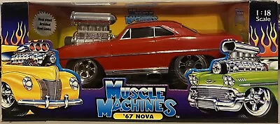 1/18 67 Chevy Nova Too Cool (red) Muscle Machines • $76.95