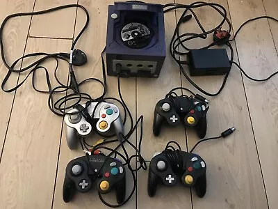 Blue Nintendo GameCube With Four Controllers And Two Memory Cards (check Desc) • £50