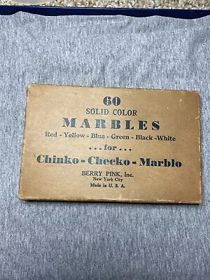 Vintage Chinko Checko Berry Pink Game Marble Box • $9.99