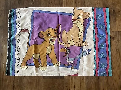 Vintage Disney 90s The Lion King Pillowcase Crafts Bedding Simba • $10