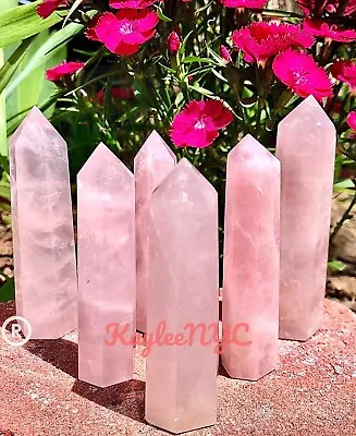 Wholesale Lot 1 Lb Natural Rose Quartz Obelisk Tower Point Crystal Natural • $36