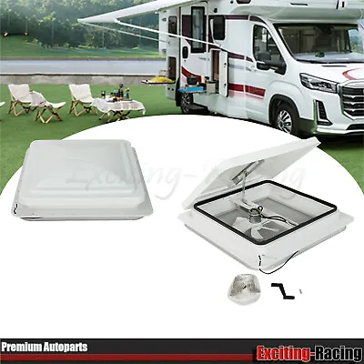 14  RV Roof Vent Fan Kit For Camper Trailer Universal White Lid Interior Garnish • $45.93