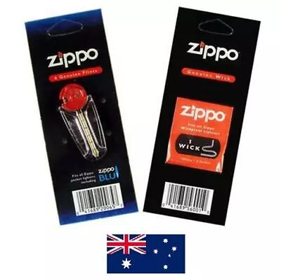 ZIPPO MADE IN USA WICK X 1 & ZIPPO FLINTS X 6 - REFILLS REPLACEMENTS LIGHTER • $7.50