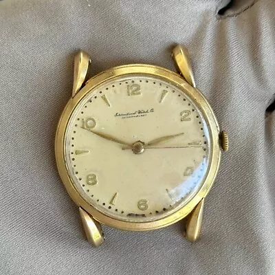 Vintage 36mm IWC CALATRAVA Schaffhausn 18K Solid Gold Watch C.89 Parts Or Repair • $1199