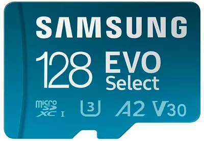 Samsung EVO Select 128GB MicroSDXC Card UHS-I U3 130MB/s With SD-Adapter - Blue • £11.97