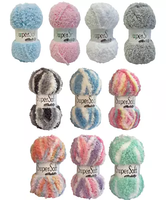 Jarol Woolcraft Supersoft Cuddly Chunky Soft Polyester Knitting Wool / Yarn 100g • £2.89