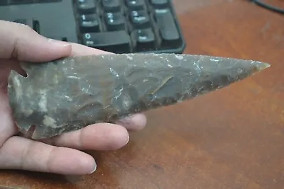 Agate Stone Spearhead Arrowhead Point Medieval 6  - 6 1/2  #t-2090a3 • $15