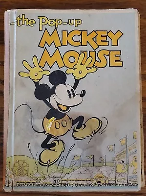 Walt Disney Vintage Mickey Mouse Pop-Up Book By Blue Ribbon Books Inc 1933 • $69.90