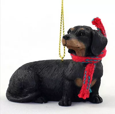 Dachshund Christmas Scarf Ornament Black • $33.74