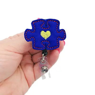 Autism Awareness Badge Reel Holder Clip Nurse Name Tag ID Lanyard Accessory • $12.99