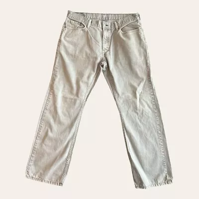 Levis 514 Jeans Mens 36x30 Gray Canvas  Slim Straight Mid Rise Low Waist #0454ED • $13.25