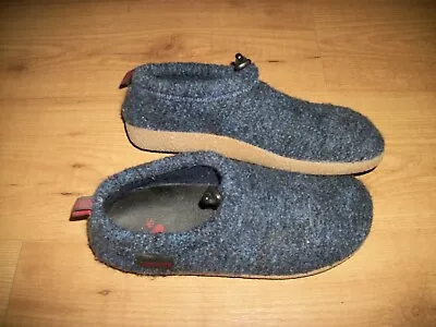 GIESSWEIN 'Vent' Blue Wool Hard Sole Slippers EUR 41 US Men's 8.5/Womens 10 EUC • $25