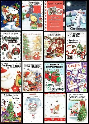 CHILDREN'S CHRISTMAS CARDS ~ RELATION Or FRIENDS Male Female ONLY 99p Each Card • £0.99