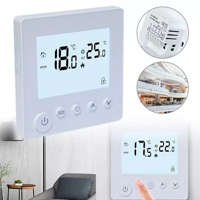 3A Digital Underfloor Electric Heating Thermostat Controller Gas Boiler Sensors • £14.74